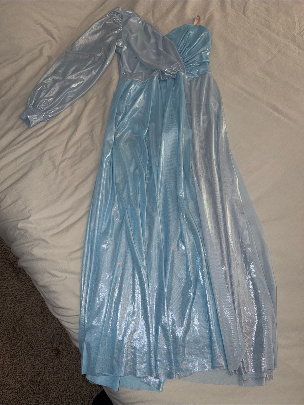 Sparkling Light Blue Girls' Dance Costume Dress